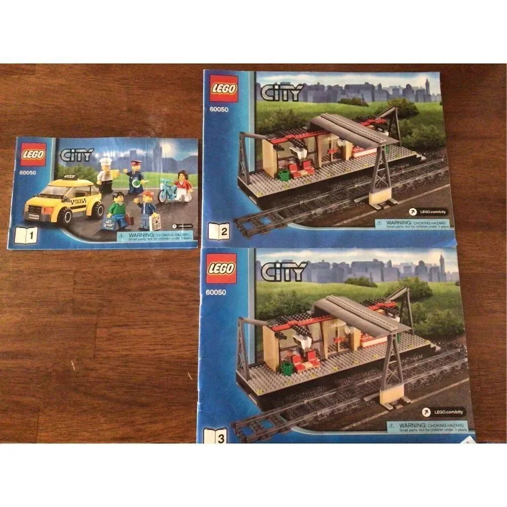 LEGO City Train Station #60050 Instruction Manual Only 1,2,3 (6004)